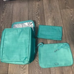 Lot of blue patterned thirty one bags